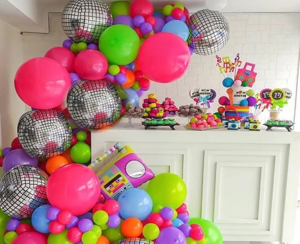 Decoración vintage con globos