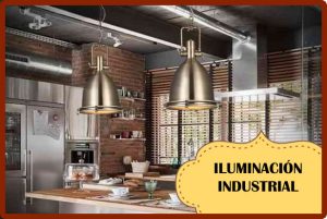 iluminacion industrial con estilo vintage