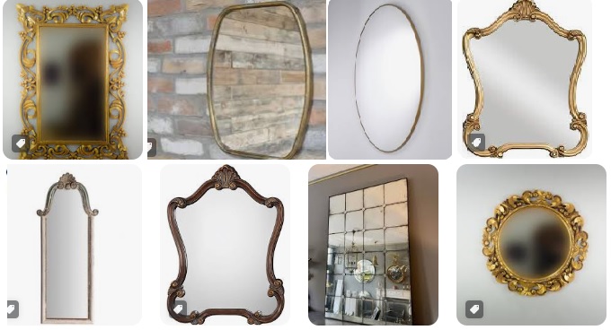 Lleva el color a tu decoración vintage usando espejos envejecidos color bronce